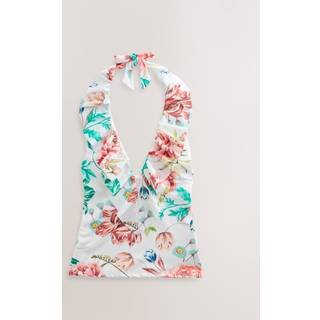 Next Tankini-top med flæsehals og mavekontrol