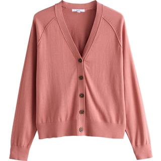 Next Blød cardigan med V-hals og knapper i bomuld
