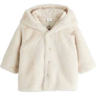 Next White Faux Fur Hooded Baby Jacket (0mths-2yrs)