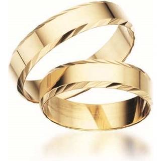 Vielsesringe - Guldringe 8-14 kt. blank i 5mm m. mønster i siden