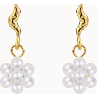 Camelia Earrings - Forgyldt