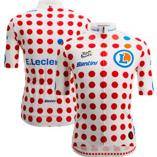 Santini Tour De France Polka Dot Jersey Cykeljersey Herrer størrelse XXL farve kulørt