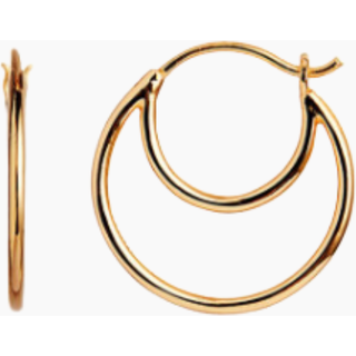 Double Creol Grande Earring - Gold - Stine A - Guld One Size