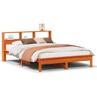 Seng Med Reol Uden Madras Massivt Fyrretræ - Gyldenbrun / 120 x 190 cm