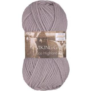 Viking Eco Highland Wool 266 Støvet lilla Indhold: 100% Uld Vægt/længde: 50 gram = ca. 110 meter Anbefalede pinde: 4-4.5 mm Strikkefasthed: 10 cm = 20 m Vask: Finvask Max 30 ºC / Tørres fladt.