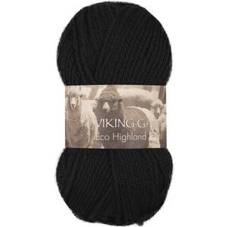 Viking garn Eco Highland Wool - Sort, color 203, 50 gram