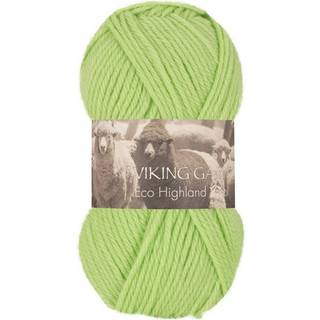 Viking Eco Highland Wool 231 Lys grøn Indhold: 100% Uld Vægt/længde: 50 gram = ca. 110 meter Anbefalede pinde: 4-4.5 mm Strikkefasthed: 10 cm = 20 m Vask: Finvask Max 30 ºC / Tørres fladt.