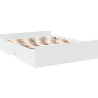 Sengeramme Med Skuffer Konstrueret Træ - Hvid / 160 x 200 cm