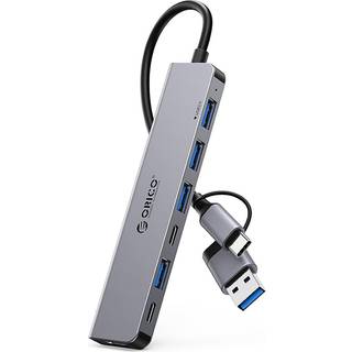 Orico USB-A/USB-C Hub 5x USB-A / 2x USB-C - Grå
