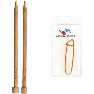 Clover Needlecraft Takumi Bamboo Single Point Strikkepinde 9 tommer Strrelse 4/3,5 mm 3011 04 med stingholder