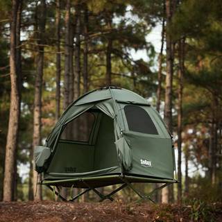 SoBuy 3-i-1 Campingseng med Telt - 193x86x160 cm - Grøn