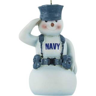 United States U.S. Navy Snowman Haluting in Gear Christmas Ornament