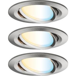 Paulmann - Nova Coin Recessed Loftlampe 3pcs. Ø84 TW Brushed Iron