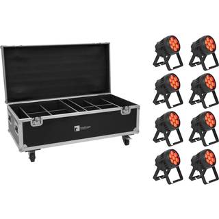 Eurolite Set 8x AKKU IP PAR 7 QCL CRMX MK2 + Case with charging function TILBUD