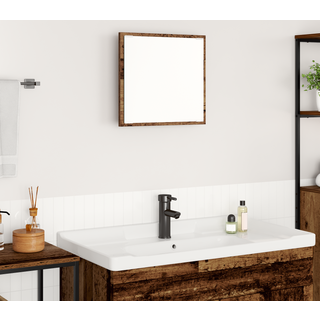 LED badeværelsesspejl med spejllys Gammelt træ 40 x 37 x 8.5 cm