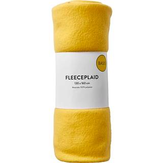 Fleece plaid - gul (På lager i butik)