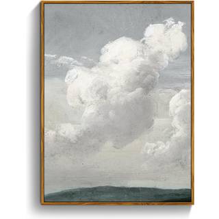 crmotu vintage inramad väggkonst blå himmel vit moln canvas skriver natur landskap estetiska dekor bilder minimalistiska retro väggmålningar för