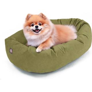 Majestic Pet 24 tommer ruskind beroligende hundeseng vaskbar 24x19x7 (tommer) - Hyggelig bld rund donut-hundeseng med rygsjlesttte, s hunde k