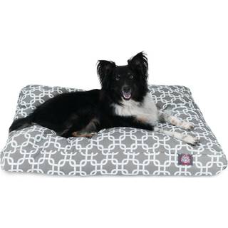 Majestic Pet Shredded Memory Foam Hundeseng Medium med aftageligt vaskbart betrk - Rektangel Ortopdisk Hundeseng - Holdbar Hundebur Seng - Flad