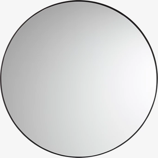MEGHAN spejl, diameter 80 cm - Sort