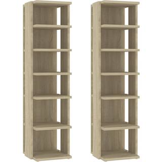 Skoskabe 2 Stk. 27,5X27X102 Cm Sonoma-Eg