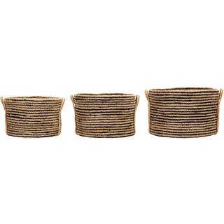 House Doctor Dungi Opbevaringskurv 3-pak /natur - Kurve Jute Sort - 212470206