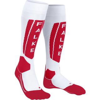 FALKE SK5 EXPERT - Dame skistrømper - knæhøje, Hvid/Rød / 41-42
