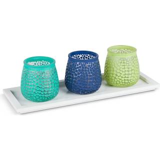 The Gerson Company Displayst med 3 Votive-kopper p hvidt tr