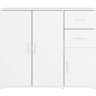 skænk 91x29,5x75 cm konstrueret træ hvid