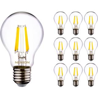Fordelspakke 10x Noxion Lucent LED E27 Pære filament klar 8.5W 1055lm - 827 ekstra varm hvid | dæmpbar - erstatter 75W
