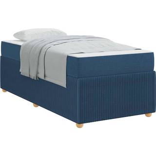 Sengeramme Med Madras Med Madras Blå 90 X 190 Cm Stof