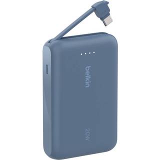 Belkin BoostCharge power bank - with integrated cable - 24 pin USB-C - 20 Watt Powerbank - 10000 mAh
