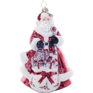Christopher Radko Hndlavet europisk glas juletr dekorativt ornament Frosty Fawn Santa