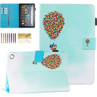 Dteck til brand HD 8 / Fire HD 8 Plus Tablet Case (10. generation) 8 """" 2020 Release PU Leather Protective Folio Case med kortslots / Stand -funk