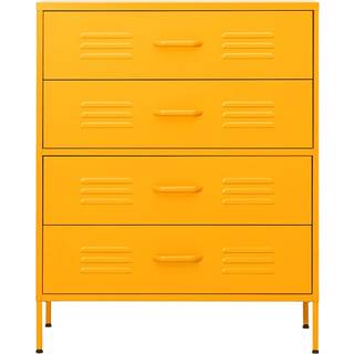 Kommode 80X35X101,5 Cm - sennepsgul