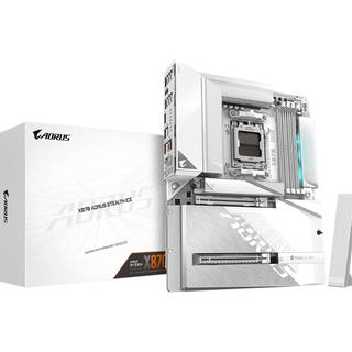 GIGABYTE X870 AORUS STEALTH ICE Motherboard - Supports AMD Ryzen 9000 CPUs, 16+2+2 Phases Digital VRM, up to 8200Hz DDR5 (OC), 2xPCIe 5.0 + 2xPCIe 4.0, Wi-Fi 7, 5 GbE LAN, USB 4