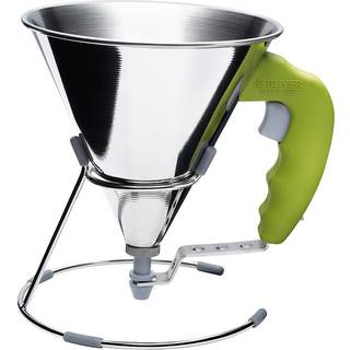 de Buyer Kwik automatischer Trichter 0,8 L - grün mit Untersatz - Silber