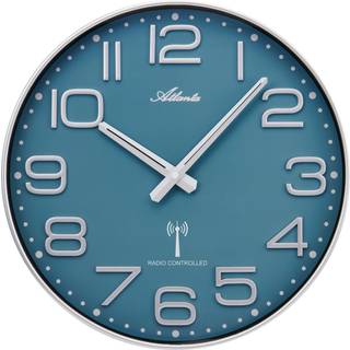 Atlanta 4539/19 Funk-Wanduhr Silberfarben/Blau