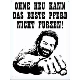 Bud Spencer Tin Sign Pferd Faust 30 x 40 cm