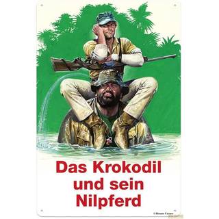 Bud Spencer & Terence Hill Tin Sign Das Krokodil und sein Nilpferd 20 x 30 cm0 cm