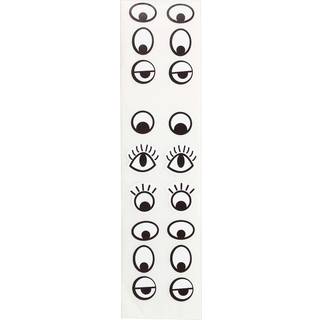 Sjove Øjne Stickers i Sort-Hvid, 2000 stk