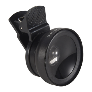 2 i 1 HD-telefonobjektiv 0,45X supervidvinkel og 12,5X makromobilobjektiv