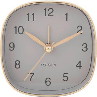 Karlsson Travel Square Vækkeur KA5957GY - Unisex - Quartz