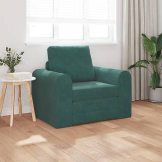 Sovesofa Mørkegrøn 98 x 71 x 83 cm Fløjl
