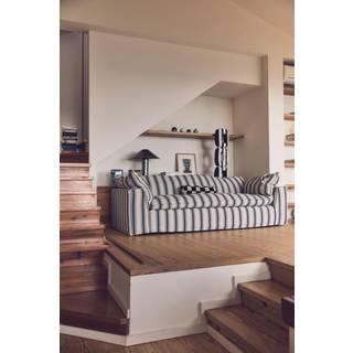 Nomad Sofa: 244 cm - Rocco, Kridstribe (3-personers)