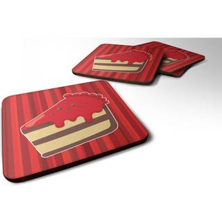 """" Caroline's Treasures Christmas Cake Foam Coaster Set på 4 3,5 multicolor """"