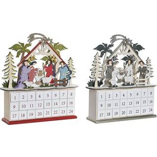 Adventskalender DKD Home Decor Træ 34 x 8,5 x 36,5 cm (2 enheder)