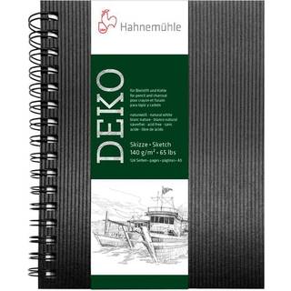 Spiral-Skizzenbuch Deko schwarz 62 Blatt