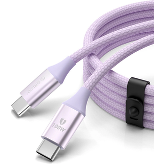 Orico USB-C 100W PD kabel med hårdfør nylon vævning - 1m - Lilla