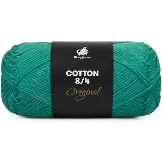 Mayflower Cotton 8/4 1429 Petrolgrøn Indhold: 100% Bomuld Vægt/længde: 50 gram = ca. 170 meter Anbefalede pinde: 3.0-3.5 mm Anbefalede hæklenål: 2.5-3.0 mm Strikkefasthed: 10 x 10 cm = 27 m x 36 p Maskinvask 60ºC / Tørres fladt.